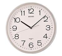 SEIKO Wall Clock, RESIN, Silver