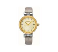 Seiko Ladies Crystal Set Dial Leather Strap Watch SRZ546P1