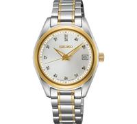 Seiko Women's Quartz Watch Sur582p1 - 32mm Two-tone Stainless Steel Case, Diamond Accents, Sapphire Crystal