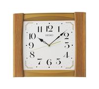 Seiko Wooden Case Wall Clock QXA827B White Dial, Classic Design