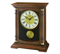 Seiko Wooden Melody Mantel Clock with Pendulum, Wood, Brown, 16.5 x 30.2 x 39.1 cm