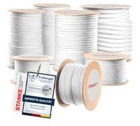 Seilwerk STANKE 10 m 2 mm Polypropylene Hollow Braided General Purpose Rope PP Line Mooring Anchor And Rigging Line Heavy Duty Twine White