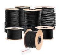 Seilwerk STANKE 50 m 6 mm Polypropylene Hollow Braided General Purpose Rope PP Line Mooring Anchor and Rigging Line Heavy Duty Twine Black