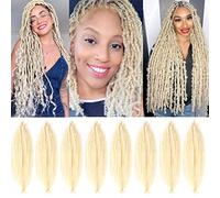 Seimainurs Springy Afro Twist Hair Marley Hair Spring Twist For Distressed Soft Locs Synthetic Pre-Separated Crochet Braiding Hair Marley Twist Hair Extension (613#, 16 Inch (Pack of 8))