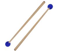Seimneire 1 Pair Medium Hard Marimba Mallets, Yarn Head Blue Mallets Maple Handles, Premium Sticks for Percussion Marimba Playing, Musicians