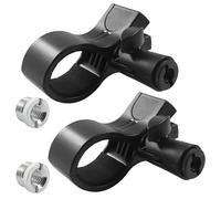 Seimneire 2 Pack Microphone Holder, Large Mic Accessory Clip for Stands, Fit for Most Condenser and Wireless Microphones, With a Silver 5/8" to 3/8" Screw Adapter for Recording/Performers