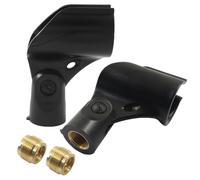 Seimneire 2 Pack Universal Microphone Clip Holder, Suitable Handheld Microphones Adapter 5/8" Male to 3/8" Female, Compatible Mic Stand for Musicians/Performers