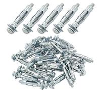 Seimneire 30 Pcs M4 x 32mm Heavy Duty Bolt, Hollow Drive Wall Anchor Screw Zinc Plated Steel Bolt, Anchor Screw Molly Bolts for Plaster Walls Tiles Drywall