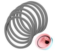 Seimneire 6 Pack Replacement Gasket, Silicone Lid Seal O Ring Rubber Seal, Water Bottle Sealing Ring Accessories for Owala FreeSip 24/25/32/40 oz (Gray)