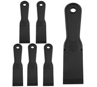 Seimneire 6 PCS Plastic Putty Knife Set, Flexible Black Filler Scraper Tools, Wall Scraper Accessory for Wall Repair and Patching