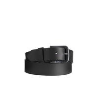 Seine Metal Leather Belt Black