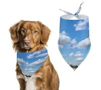 Seine River Paris France Eiffel Tower Dog Bandana Pet Scarf for Small Medium Large Dogs Triangle Bibs Photo Prop Gift