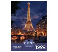 Seine-River-scenery Puzzle 1000 Pieces Adults Creative Fun Leisure Hobby Relax Eiffel Tower Gift Box Eco-Friendly 70x50cm/1000pcs