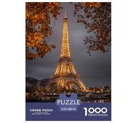 Seine-River-scenery Puzzle 1000 Pieces Adults Teens Hobby Creative Relaxation Eiffel Tower Premium Gift Board 52x38cm/1000pcs