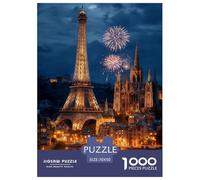 Seine-River-scenery Puzzle 1000 Pieces for Adults Teens Educational Entertainment Eiffel Tower Premium Box Collectible 70x50cm/1000pcs
