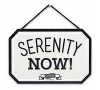 Seinfeld Serenity Now Hanging Wood Wall Decor - Funny Seinfeld Sign - Great Gift Idea