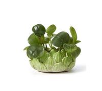 SEINHIJO Ceramic Planter Pot Cacuts Succulent Decor Gifts Flower Ornament Modern Indoor Sculpture Table Centerpiece Arts Crafts Green 18cm