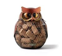 SEINHIJO Metal Owl Storage Wine Cork Holder Modern Home Decor 20cm