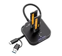 SEINIKAY M.2 NVME SSD Duplicator - Portable NVME Cloner Duplicator with 10Gbps C to C-A Cable, Offline Clone, Tool-Free Design, Progress LED & Fast Heat Dissipation