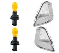 Seintech Door Wing Mirror Clear Glass Indicator Light Lens including Bulbs Pair - Right Driver Side O/S Left Passenger Side N/S - Off-Side Near-Side Compatible fit For Mercedes Sprinter 2006-2017