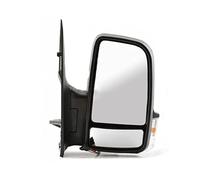 Seintech Door Wing Mirror Manual Heated Glass Black Short Arm - Right Driver Side O/S - Off-Side Compatible fit For Mercedes Sprinter 2006-18 (Indicator Flasher Lens)