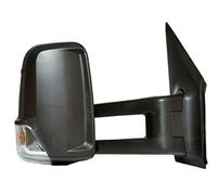 Seintech Full Door Complete Wing Mirror Electric Black Long Arm- Right Driver Side O/S - Off-Side Compatible fit For Mercedes Sprinter 2006-2018 (Indicator Flasher Lens)