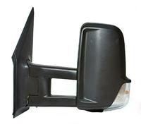 Seintech Full Door Complete Wing Mirror Manual Black Long Arm - Left Passenger Side N/S - Near-Side Compatible fit For VW Crafter 2006-2017 (Indicator Flasher Lens)
