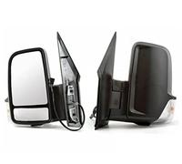 Seintech Full Door Wing Mirror Manual Black Short Arm - Left Passenger Side N/S - Near-Side Compatible fit For Mercedes Sprinter 2006-18 (Indicator Flasher Lens)