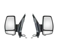 Seintech Plastic Door Wing Mirror Manual Complete - Right Driver Side O/S Left Passenger N/S SHORT Arm - Plastic Mirror Electrically Heated - Compatible fit For Ford Transit Custom 2013 On