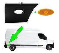Seintech Plastic SideTrim Strip with Clip - 34cm Door Trim Side Moulding Strip RIGHT Driver Side O/S - Protective Strip Panel for Renault Master 10+