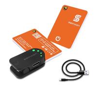 SEINXON Key Tracker, Wallet Finder Card, IP68, Luggage Tracker, Works with Apple, Find My App and Network, with Charging Clip (iOS Only) Orange