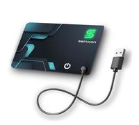 SEINXON Wallet Tracker (iOS Only) IP68 Bluetooth Thin Object Locator Card Works with Apple Find My APP & Network - Magnetic Charger (Slim)