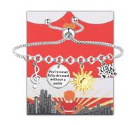 SEIRA Musical Doll Bracelet You're Never Fully Dressed Without a Smile Gift Musical Theater Jewelry for Musical Lovers, One Size, Stainless Steel, s1