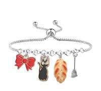 SEIRAA Anime Cat Bracelet Animated Movie Gifts I Was So Happy When I Could Fly Gifts Anime Movie Bracelet, L, Stainless Steel, no gemstone