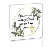 SEIRAA Confirmation Sponsor Desk Sign Sponsor Appreciation Gifts Sponsors Are a Blessing Gift Confirmation Sponsor Desk Decor Baptism Gifts (Sponsors Are a dd, 1)