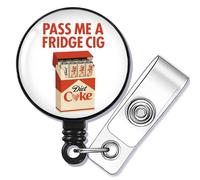SEIRAA Diet Drinks Badge Reel Diet Drinks Lover Gifts Soda Drinks Gifts Soda Drinker Badge Reel Pass Me A Fridge Cig Badge Holder (A Fridge br)