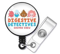 SEIRAA GI Nurse Badge Reel Gastroenterology Nurse Gifts GI Doctor Badge Holder GI Nurses Practitioner Gifts GI Tech Id Badge Clip (Digestive br)