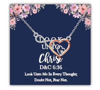 SEIRAA LDS Youth Theme Necklace LDS Mormon Gifts Look Unto Christ Gifts FSY Youth Camp Jewelry, 1, Stainless Steel, No Gemstone
