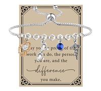 SEIRAA Optometrist Bracelet Eye Doctor Gifts Ophthalmologist Jewelry Eye Surgeon Charm Ophthalmic Assistant Bracelet, L, Stainless Steel, no gemstone