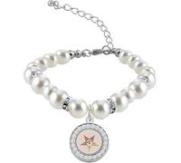 SEIRAA Order of The Eastern Star Sorority Gift OES Symbol Hook Earrings OES Charm Bracelet for Her
