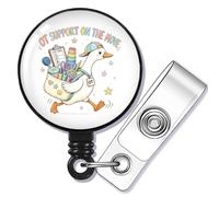 SEIRAA OT Badge Reel Occupational Therapist Badge Holder OT Support On The Move Gifts (OT Support br)