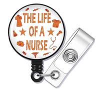 SEIRAA Registered Nurse Badge Reel The Life of A Nurse Gifts RN Badge Holder Registered Nurses Gifts (Life of A br)