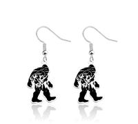 SEIRAA Sasquatch Earrings Footprint Drop Earrings Cryptid Creatures Jewelry Gifts, Stainless Steel, No Gemstone