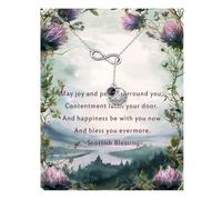 SEIRAA Scottish Thistle Necklace Scottish Blessing Gifts Scottish Highlander Gifts Scotland Necklace Scottish Blessing Jewelry, 1, Stainless Steel, No Gemstone