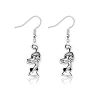 SEIRAA Sir Hiss Earrings Sir Hiss Snake Gifts Sir Hiss Merch Sir Hiss Jewelry Robin Cartoon Movie Gifts, 1, Stainless Steel, No Gemstone