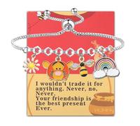 SEIRAA Tiger Inspired Bracelet Cartoon Tiger Lover Gifts Tiger And Bear Jewelry Some Days Look Better Upside Down Gifts, L, Stainless Steel, no gemstone