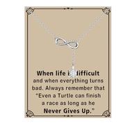 SEIRAA Turtle Gift Keychain - Even a Turtle Can Finish a Race as Long as He Never Gives Up - Inspirational Charm, 9 UK, not knowns