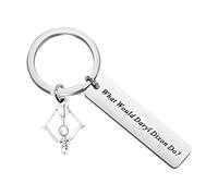 SEIRAA Zombie Inspired Gifts Zombie Keychain What Would Daryl Dixon Do Gifts, Walking Keychain, 0