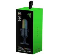 Razer Seiren V3 Chroma - RGB USB Microphone with Tap-to-Mute (Stream and Game Reactive Lighting, Supercardioid Condenser Mic, Digital Gain Limiter and Built-in Shock Absorber) Black