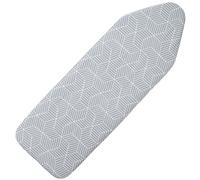 Seiritex Extra Wide Ironing Board Cover and Pad 18 x 54 inch Heat Reflective with Hook and Loop Fasteners, Thick Padding with Elasticized Edges, 3 Layers Iron Board Cover (Gray Cube)